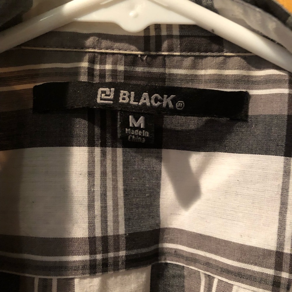 Carbon - Black And White Plaid Button Down Shirt - Picture 2 of 3